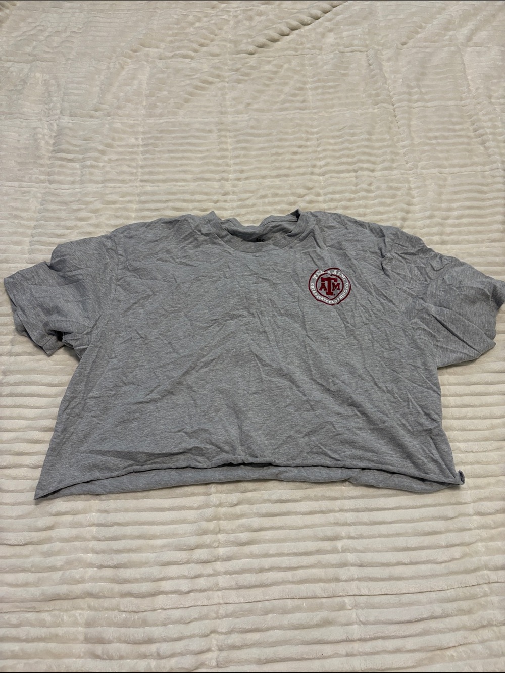 Texas A&M Gray Crop T-Shirt - Women's Casual Top